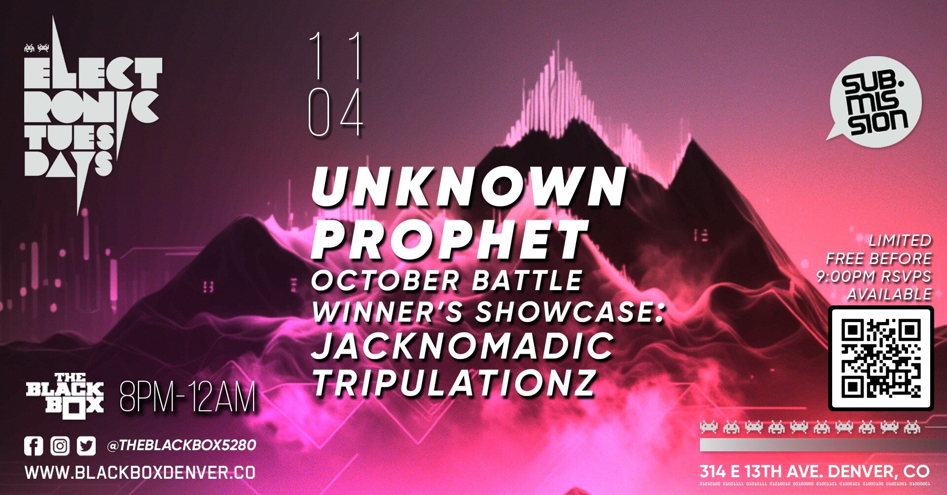 Sub.mission Electronic Tuesdays: Unknown Prophet. Weekly DJ Battle - JackNomadic & Tripulationz